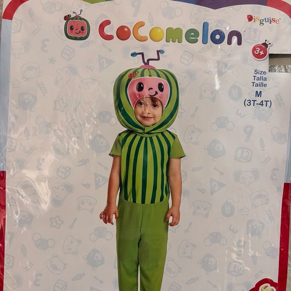Disguise Cocomelon Baby Melon Halloween Costume Size 3T-4T